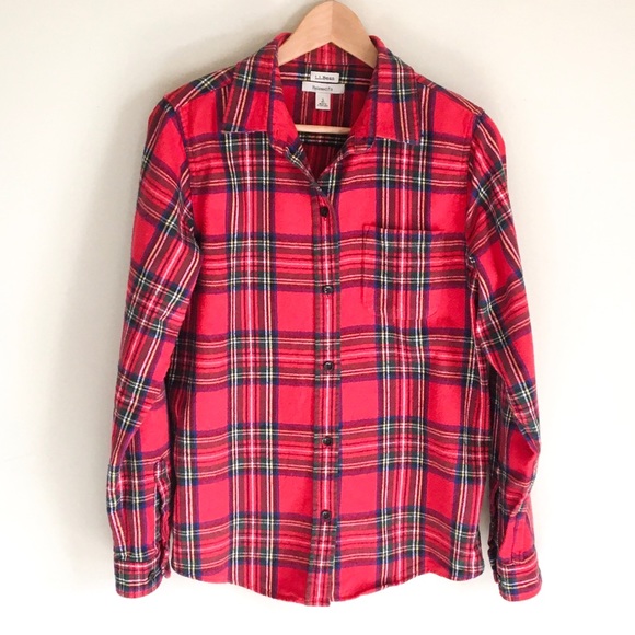 L.L.Bean classic plaid cotton flannel - Picture 8 of 14
